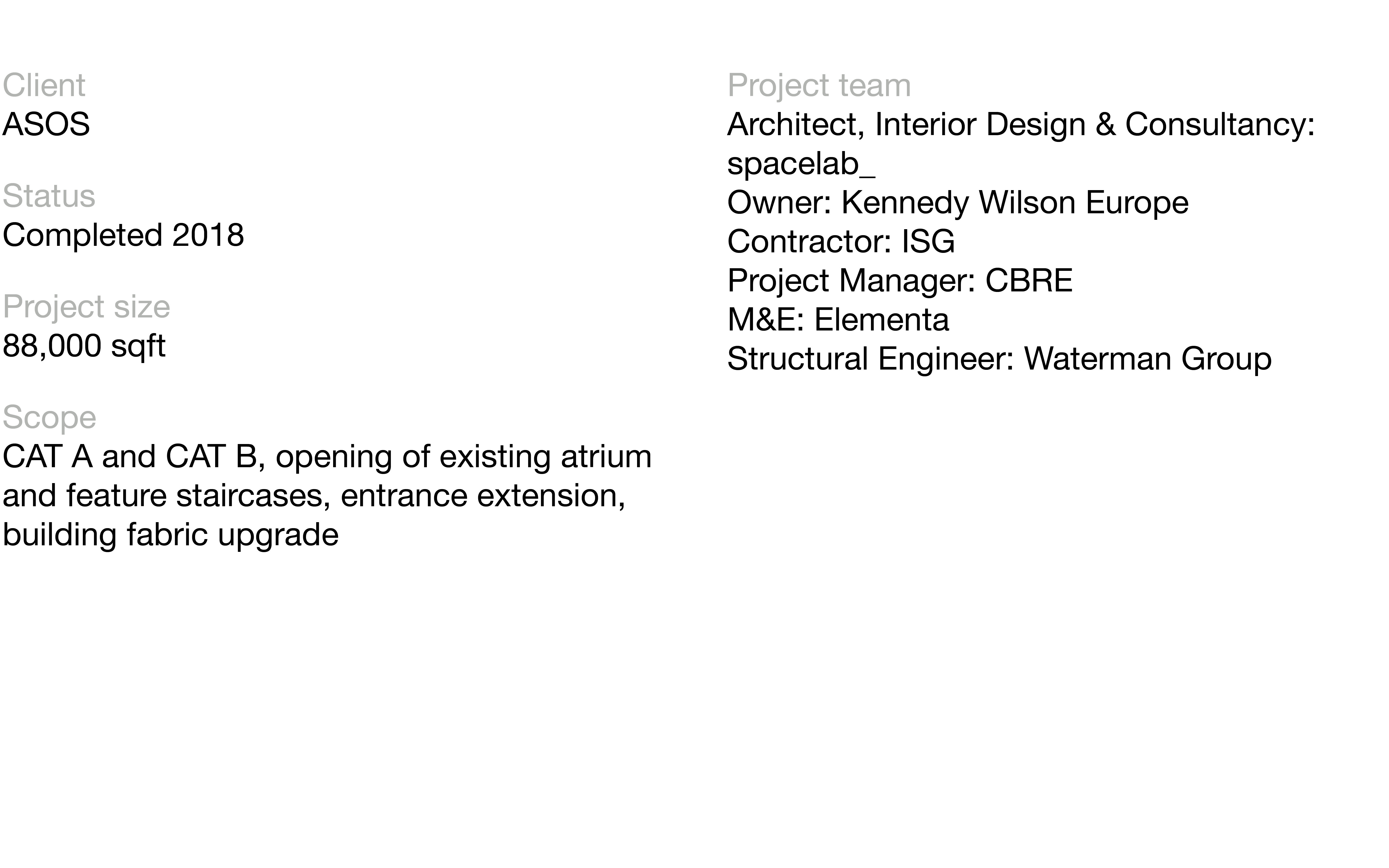 Project Metrics ASOS Contact Centre